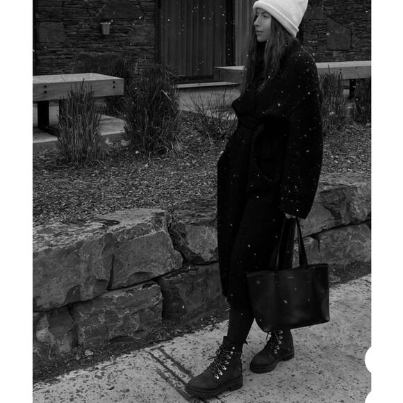 Jenni Kayne Oiled Leather Mountain Boots Black Size 38 Sold Out Blogger Fav - Picture 6 of 13